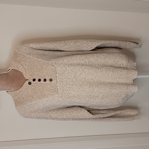 INC, International Concepts Size M Beige 1/4 Button Sweater, Vintage 80s. EUC - Picture 1 of 10